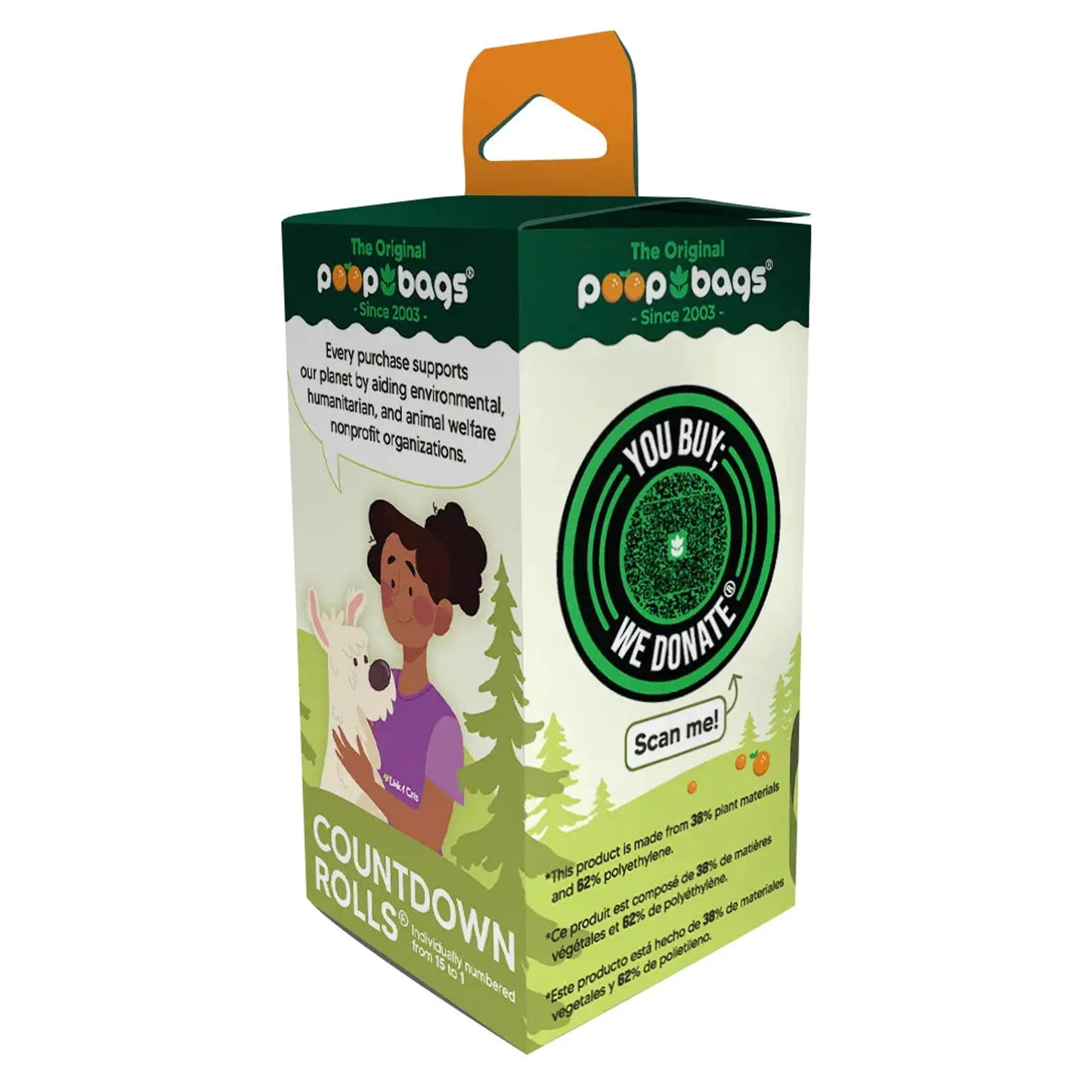 The Original Poop Bags Orange Scented USDA Biobased Rolls The Original Poop Bags