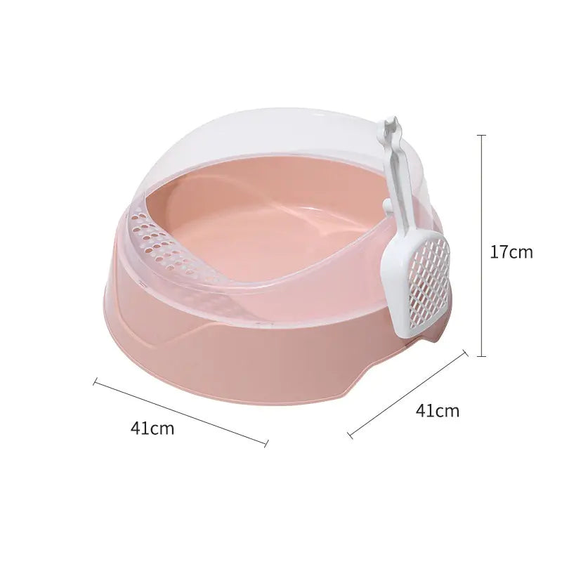 Round Cat Litter Box with Shovel PetPulse