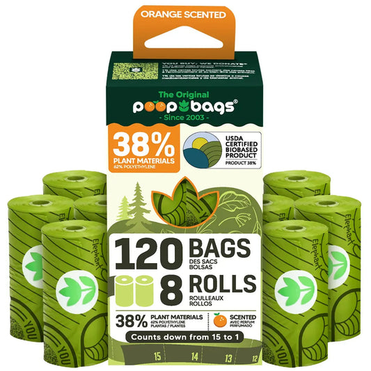 The Original Poop Bags Orange Scented USDA Biobased Rolls The Original Poop Bags